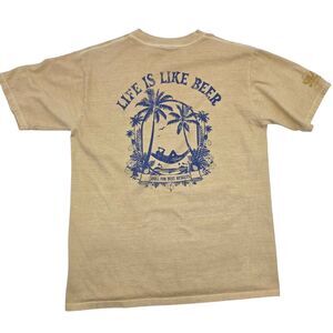 Crazy Shirts Hawaii Life is Like Beer Tee T Shirt Mens M Beer Dyed